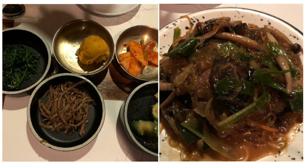 chodanggolsidedishandJapchae