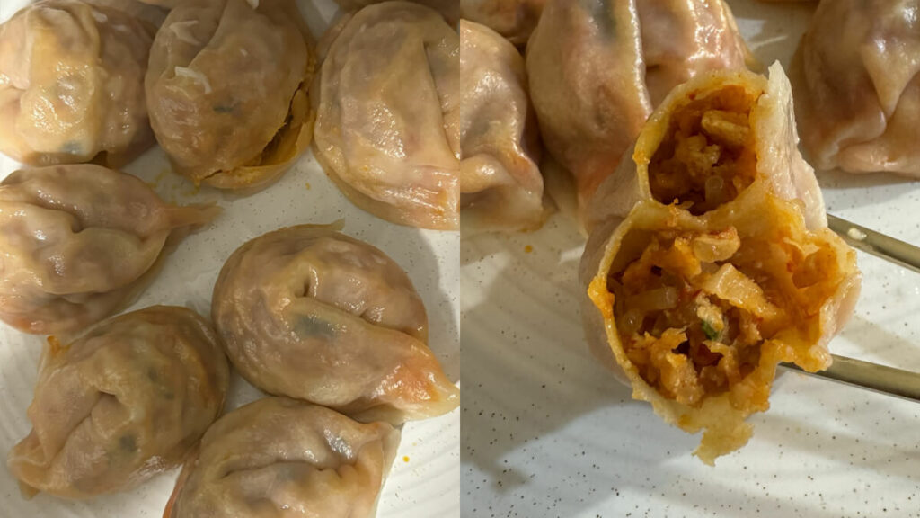 Thin Wrap Kimchi Dumplings with Pork