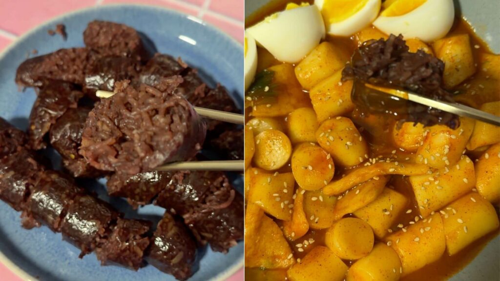 Collage of various dishes made using FOODIE Korean Style Pork Link, including Sundae Soup and Stir-fried Sundae