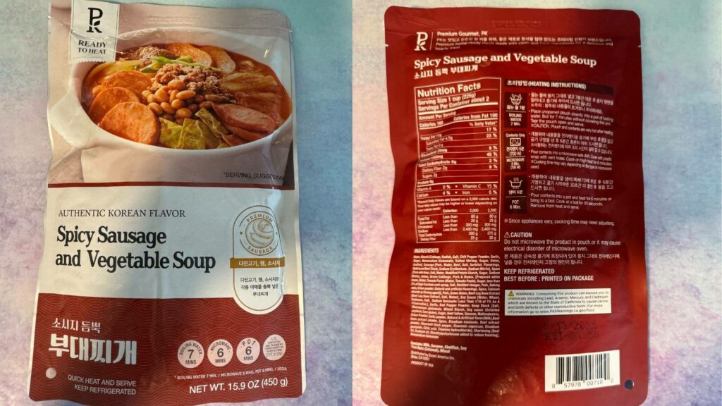 Emart PK Spicy Sausage and Vegetable Soup